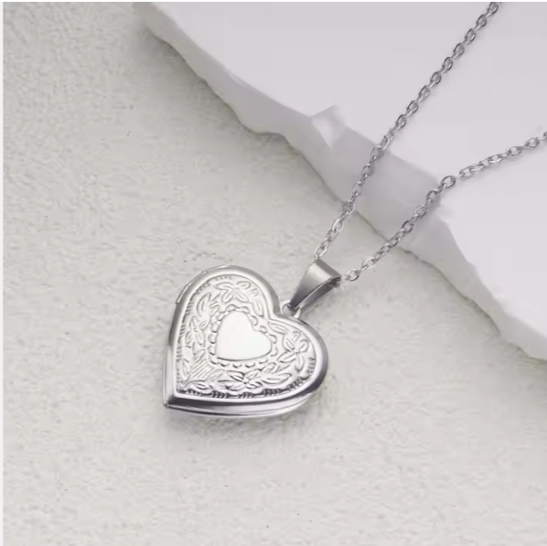 Stainless Steel Love Heart Message Locket